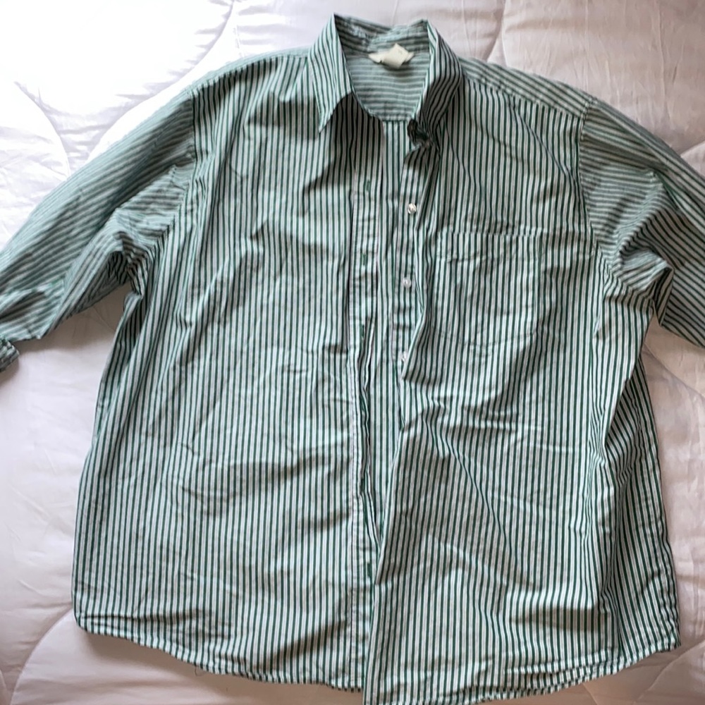 H&M striped poplin button up
